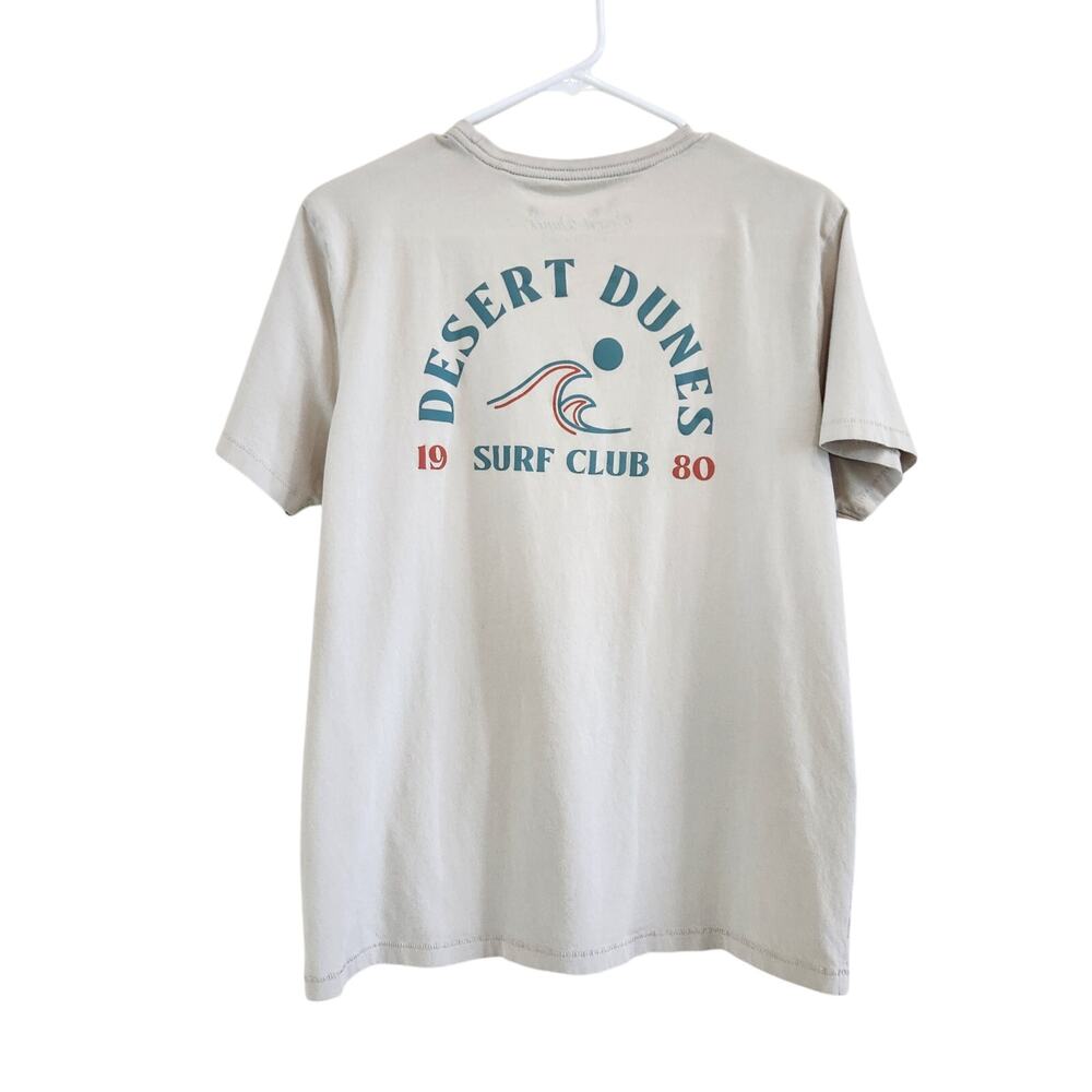 Desert Dunes Short Sleeve Crew Neck Casual T-Shirt Men's Ivory Size Medium